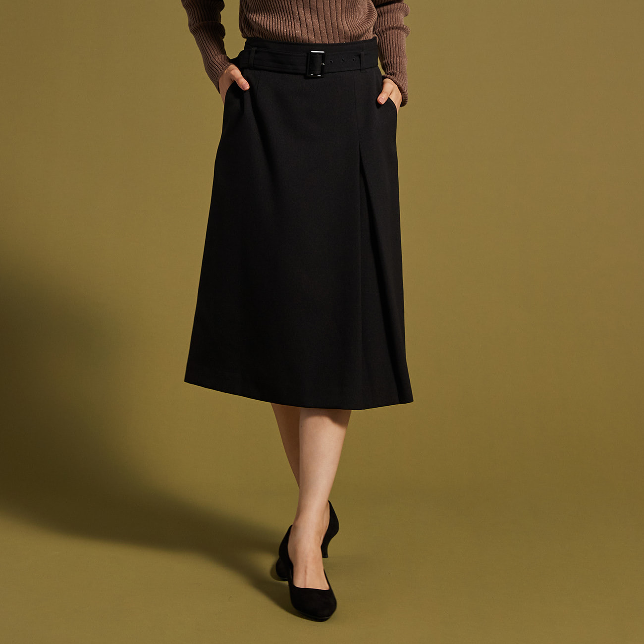 CITY TAILORED ベルト付フレアスカート|O43_RK-067-SK - ORIHICA 公式通販