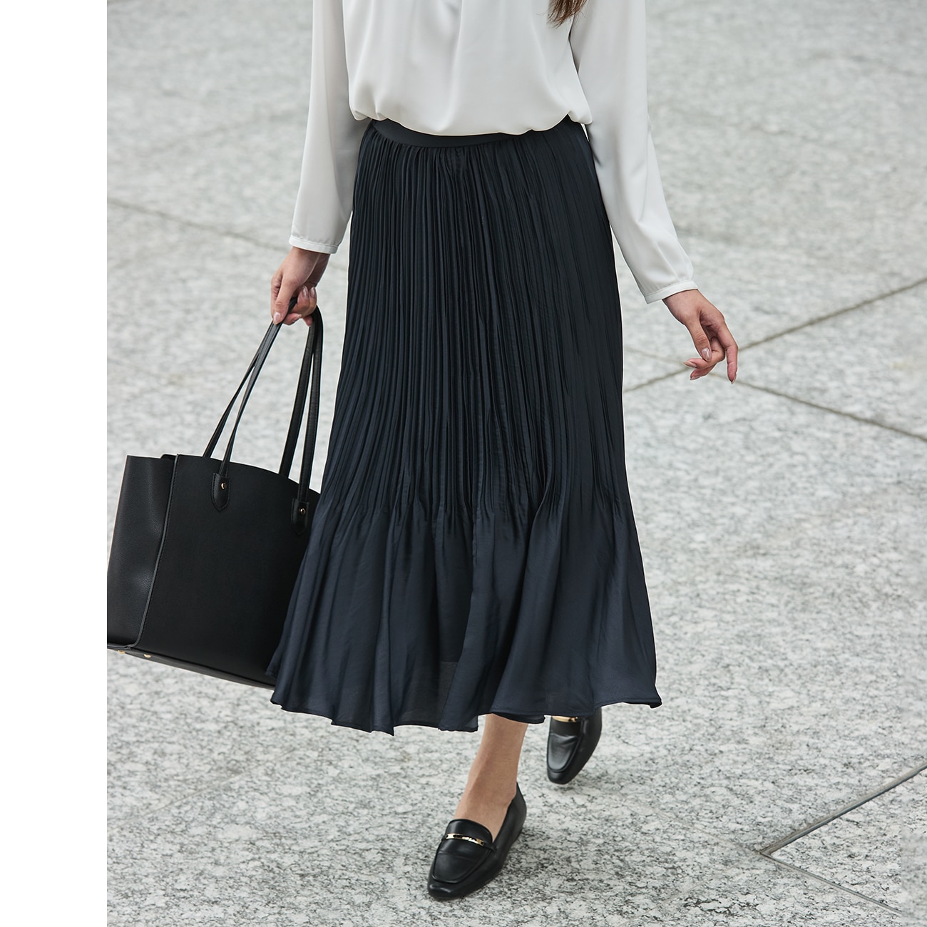 ＜CLASSY.ONLINE4月掲載アイテム＞CITY TAILOREDスカート プリーツロング