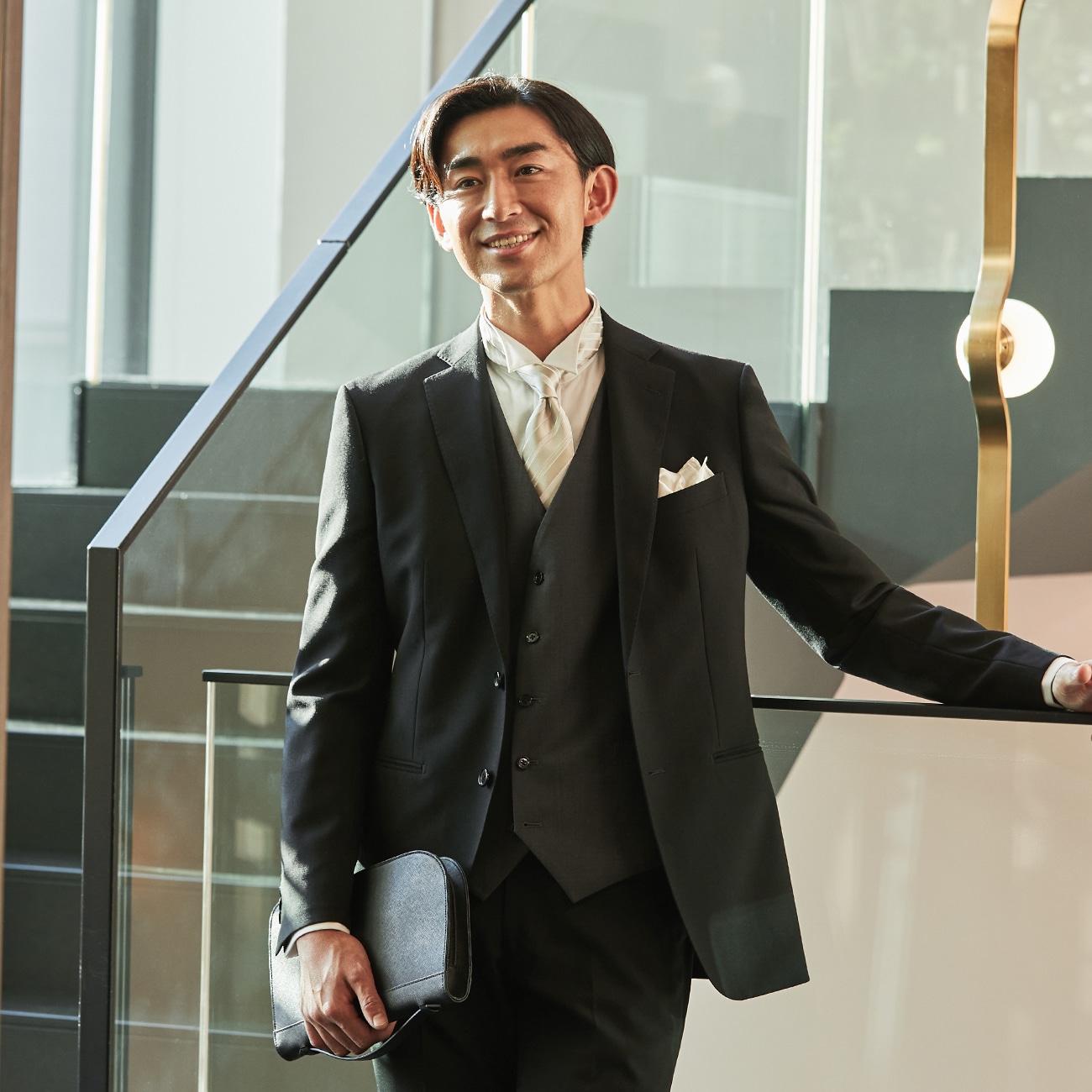 素晴らしい ORIHICA オリヒカ スーパーブラック 3ピース 礼服