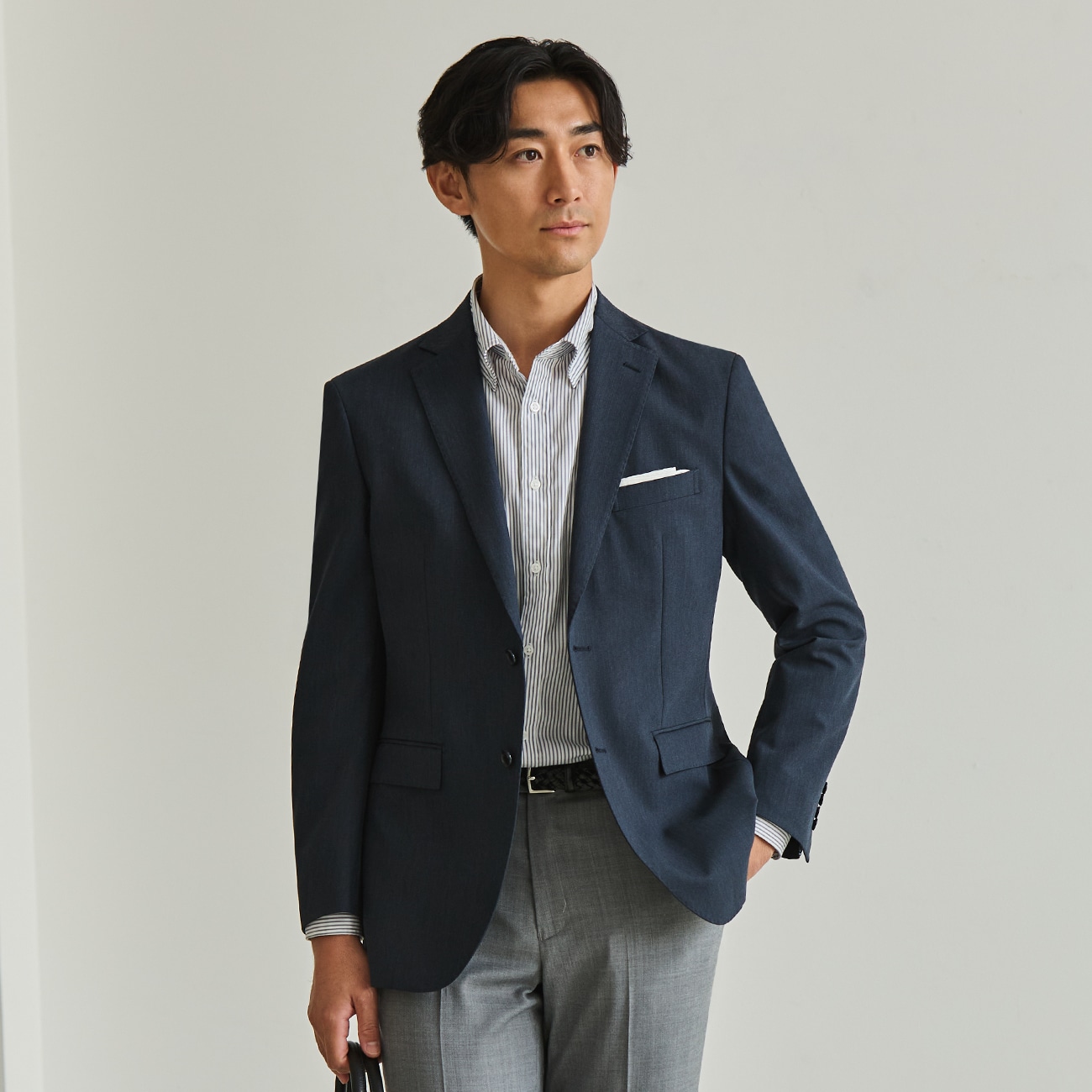 スマート ビズ セットアップ ジャケット 無地