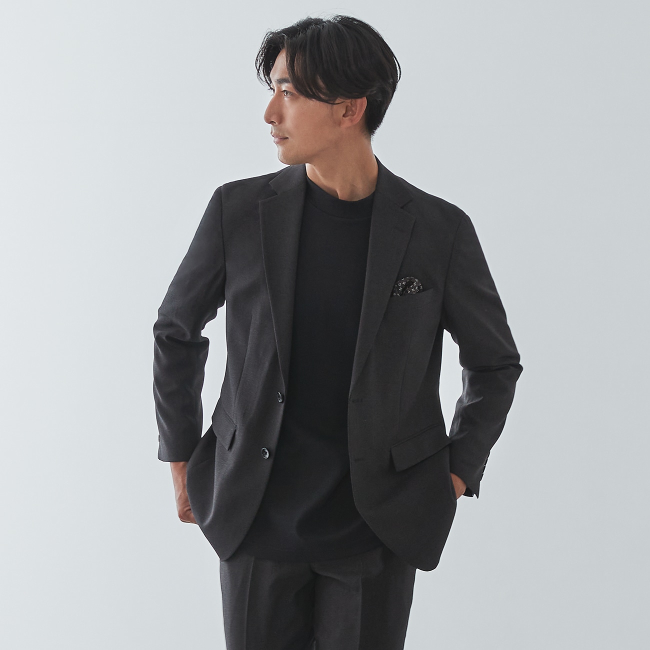 洗えるセットアップジャケット グレーシャーク 10month 