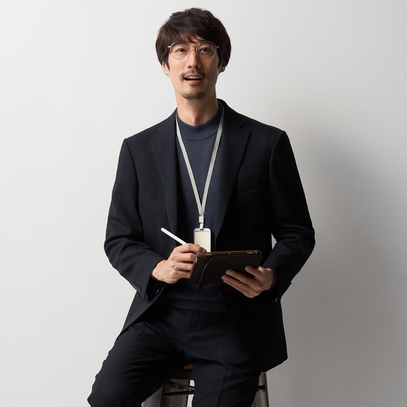 スマート ビズ セットアップ ジャケット ピンヘッド無地