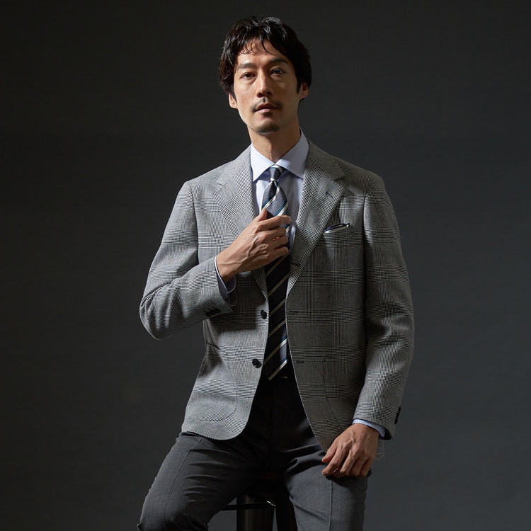 スマート ビズ ジャケット 単品 TIE YOUR TIE グレンチェック スマート ビズ ジャケット 単品 TIE YOUR TIE グレンチェック