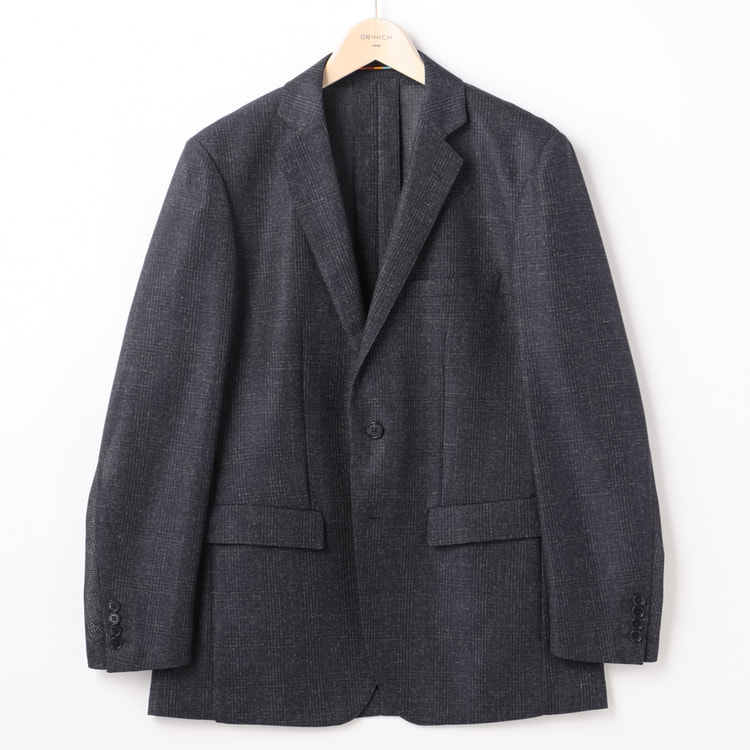 THE 3rd SUITS カラミグレンチェック紺 ジャケット|O45_5NDK22R28 
