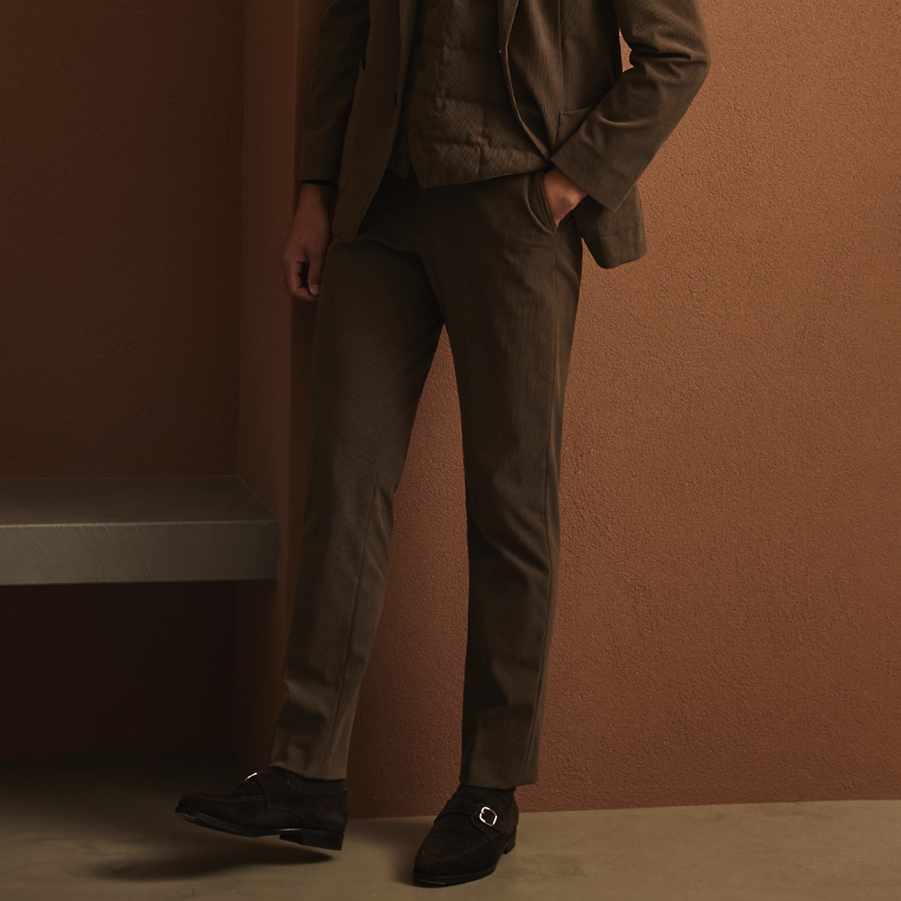 THE THIRD SUITS スラックス コーデュロイ 裾上げ済み