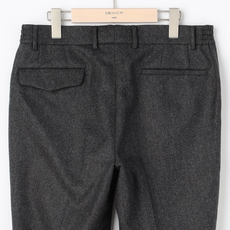 単品 カシミア混スラックス チャコールグレー無地|O47_4FST22T45 