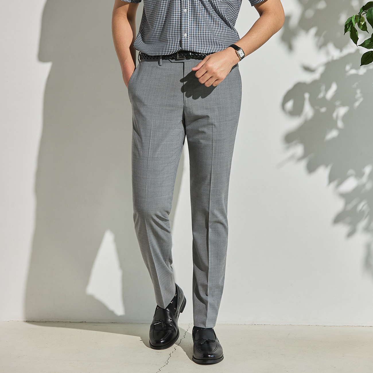 スマート ビズ パンツ（NON-IRON PANTS） 単品 無地 裾上げ済み