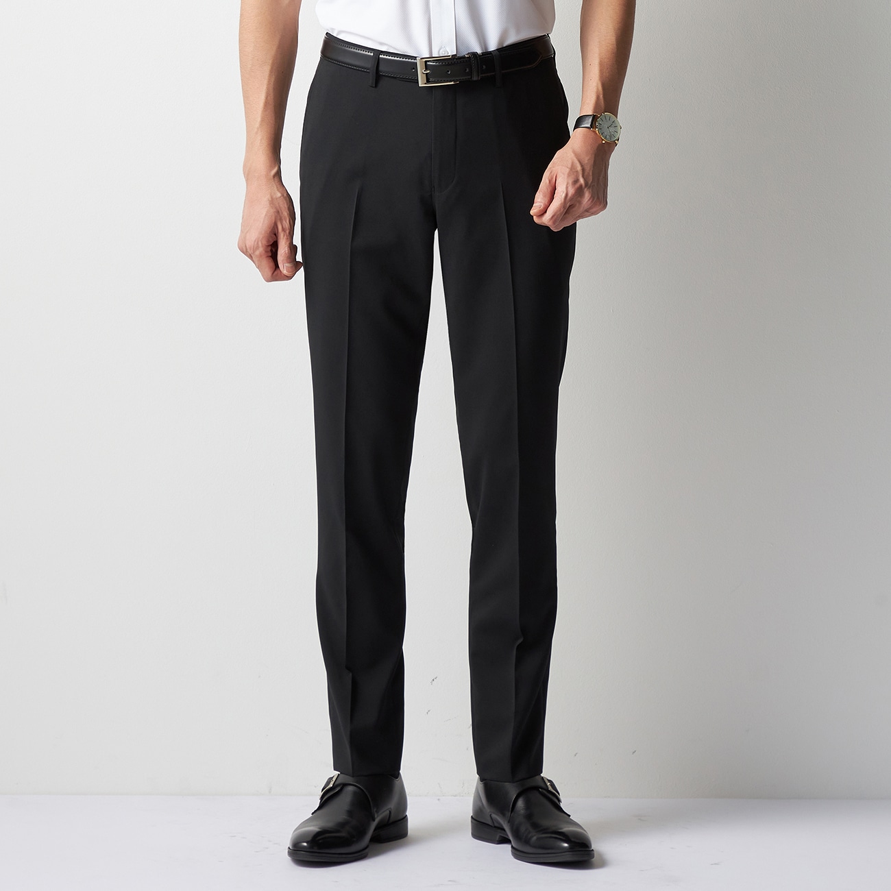 WEB限定】スマートビズスラックス 単品 無地 裾上げ未|O47_4NS5T74H