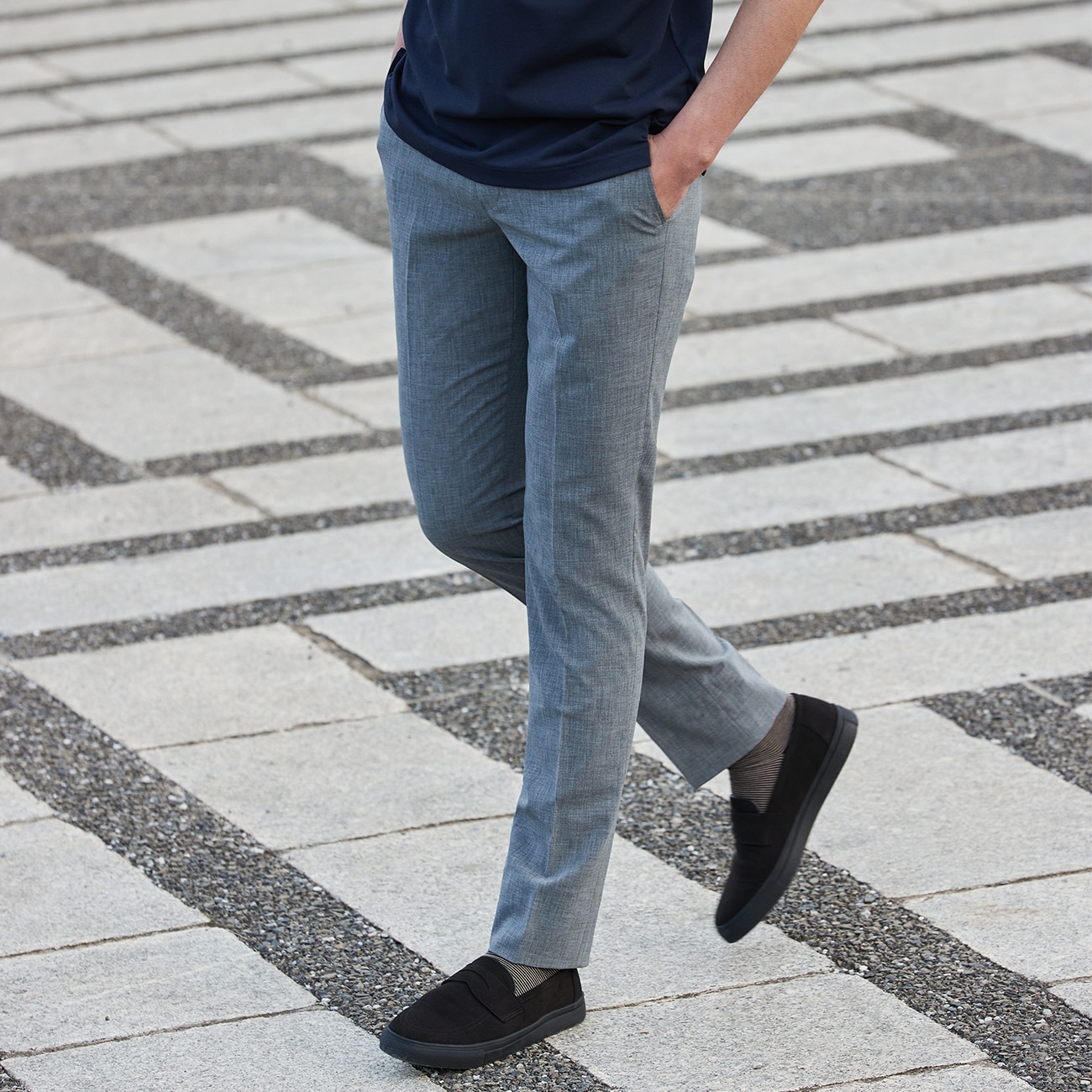 【WEB限定サイズ展開あり】防シワNON-IRON PANTS 単品 