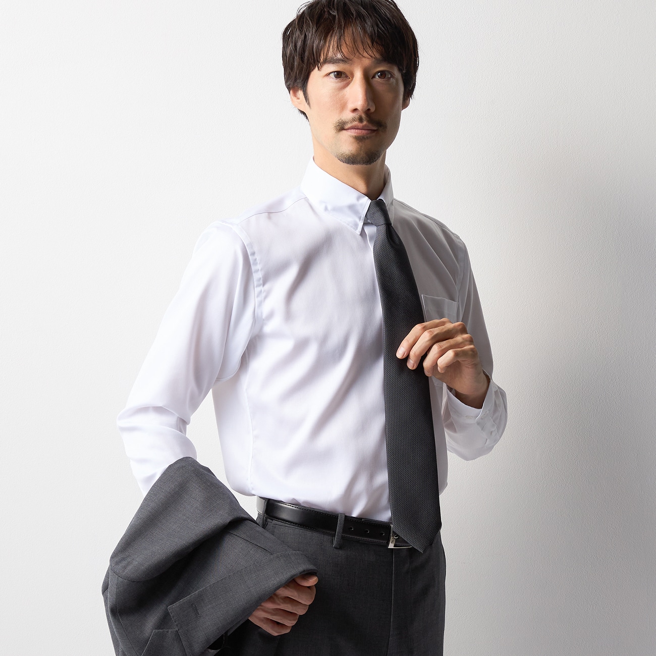 ORIHICA LUXE LINEシャツ タブカラー 無地
