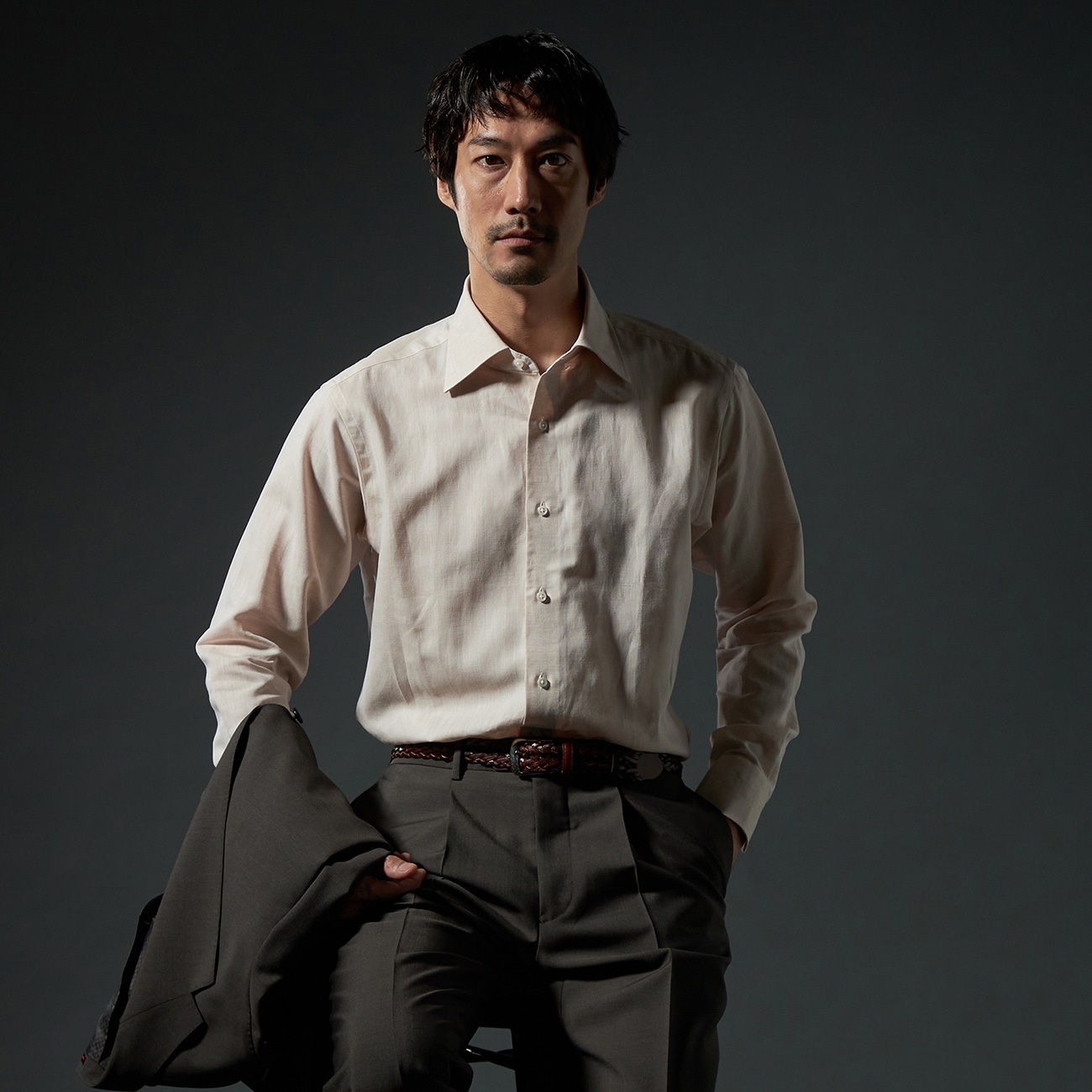 Carlo Riva linen and cotton Tokyo slim fit shirt