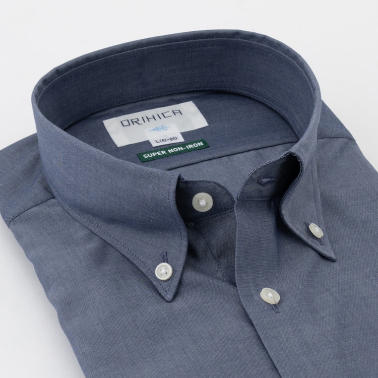 91年製 patagonia L/S Pima Cotton Shirt 青紫 L 90s パタゴニア