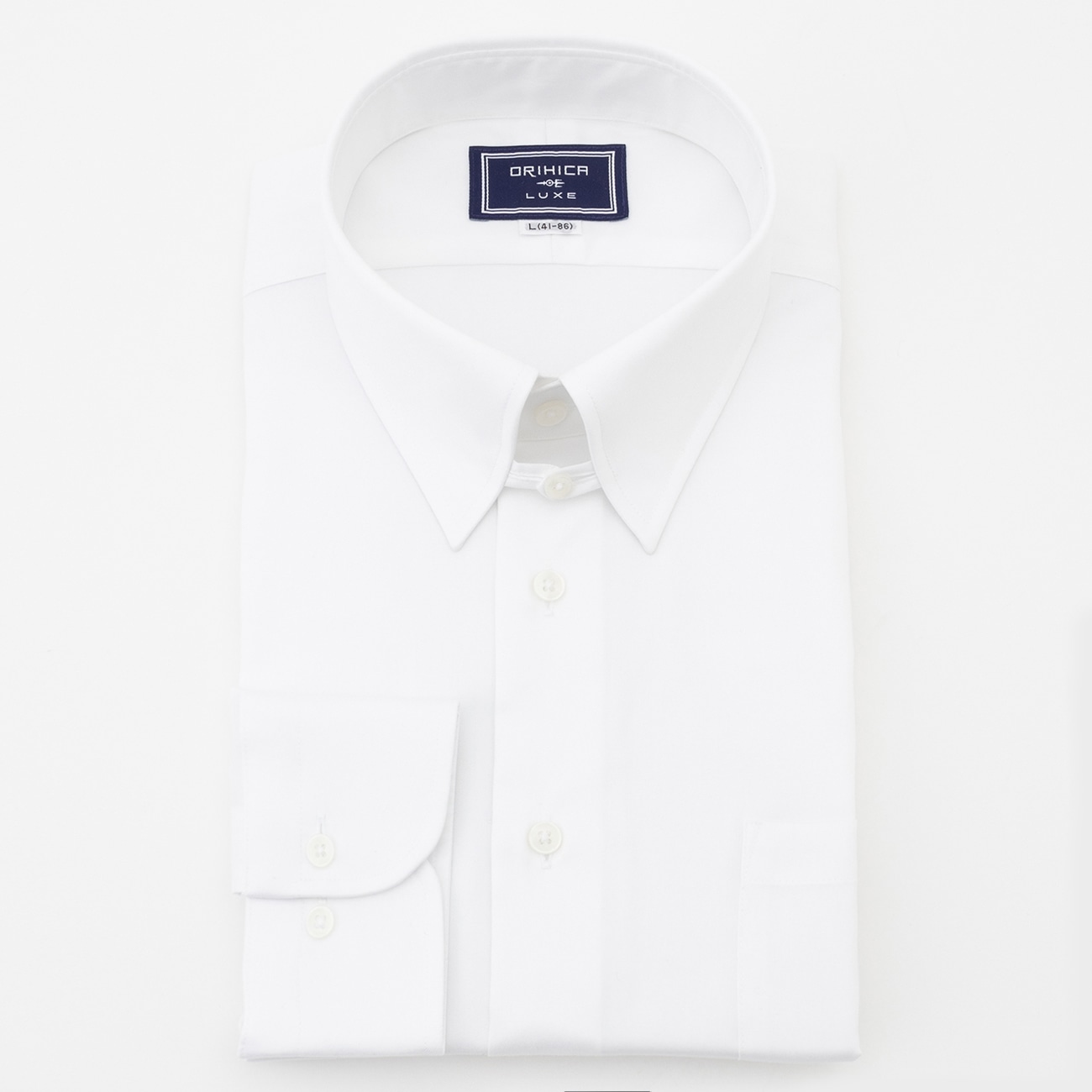 LUXEラインシャツ 白タブカラー 無地|O49_STLT5364 - ORIHICA 公式通販