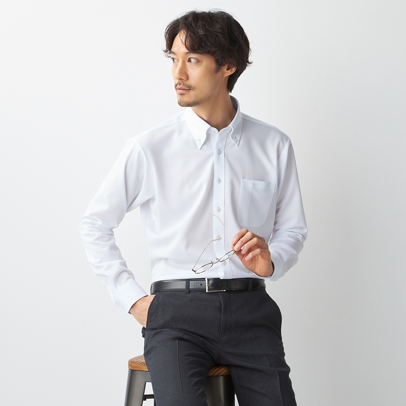 【美品】OSVALDO TRUCCHI 　ITALY 総柄シャツ【38】