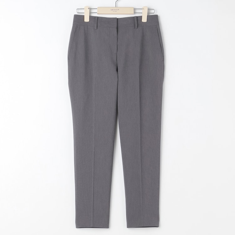洗えるストレッチセットアップ 織柄 クロップドパンツ