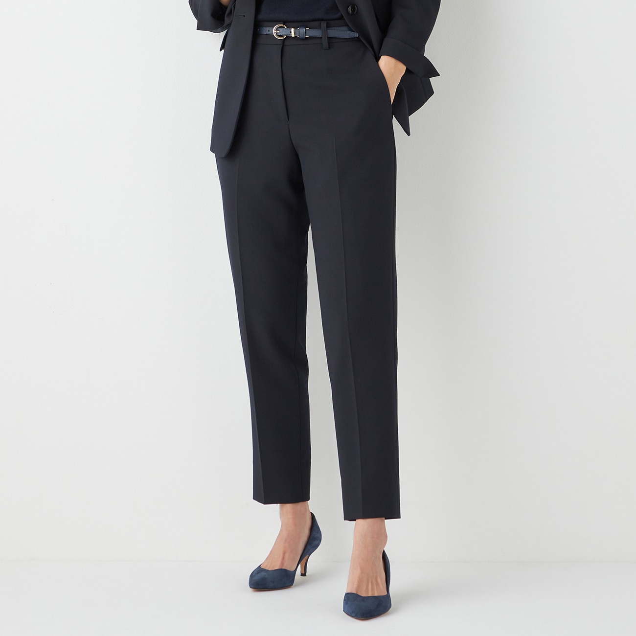 THE THIRD SUITS クロップドパンツ 二重織|O55_9245753