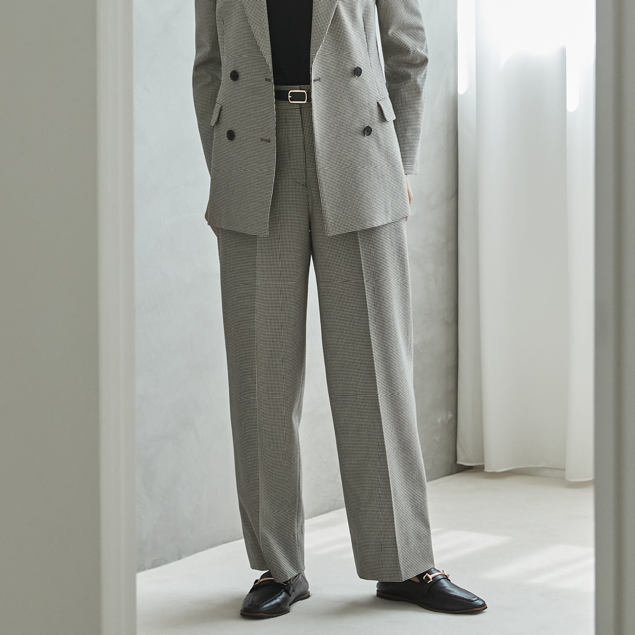 THE THIRD SUITS ワイドパンツ 千鳥柄|O55_9245755 - ORIHICA
