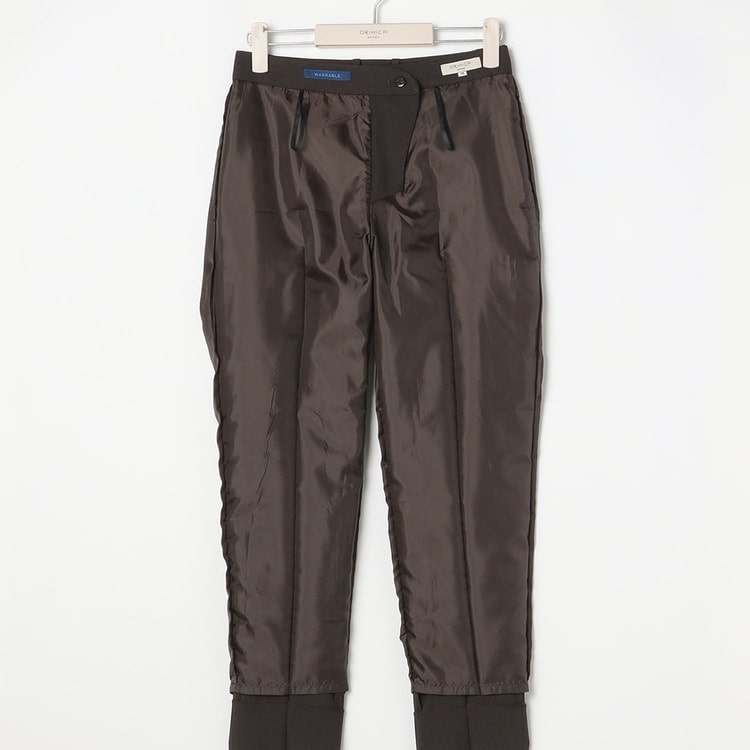 WEB限定】洗えるストレッチセットアップ クロップドパンツ 無地