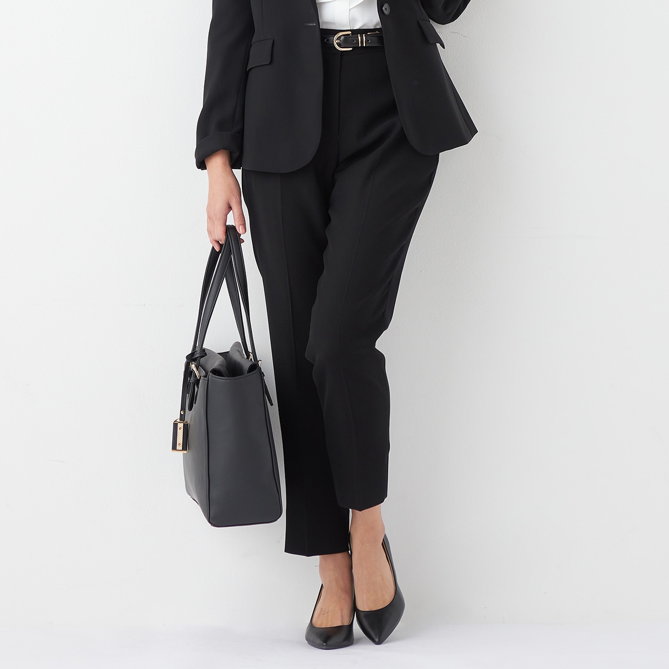 THE THIRD SUITS  クロップドパンツ ダブルクロス