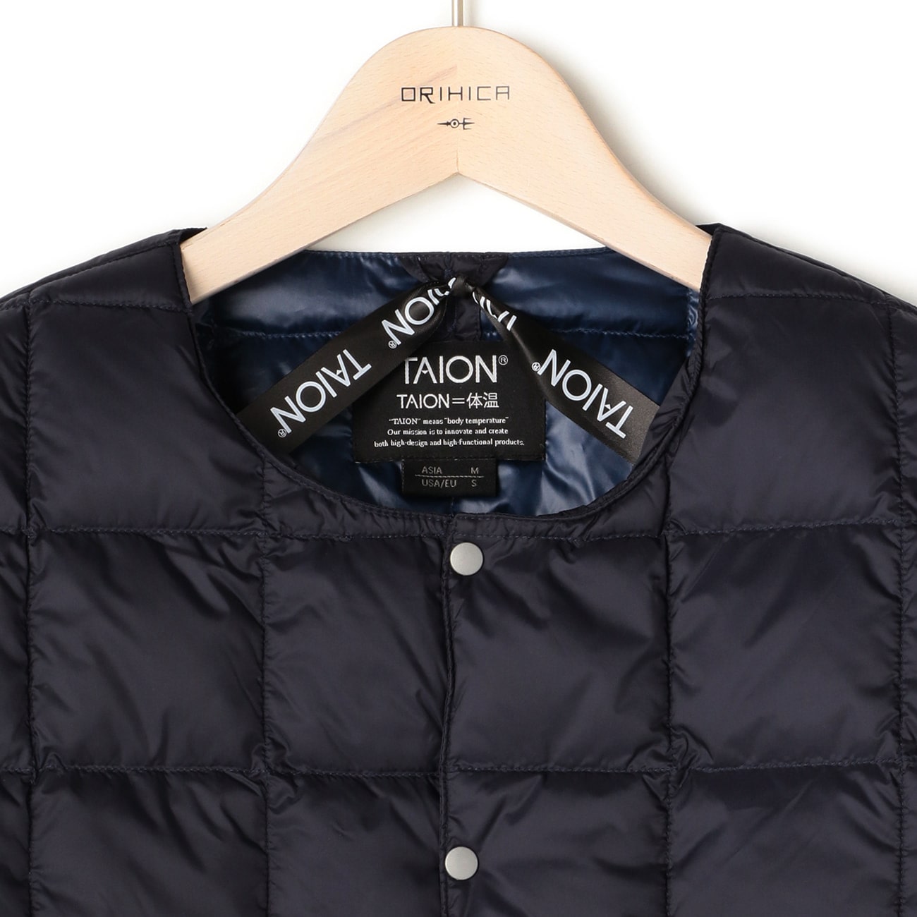 ｔａｉｏｎクルーネックボタン インナーダウンジャケット O63 Taion 104 Orihica 公式通販