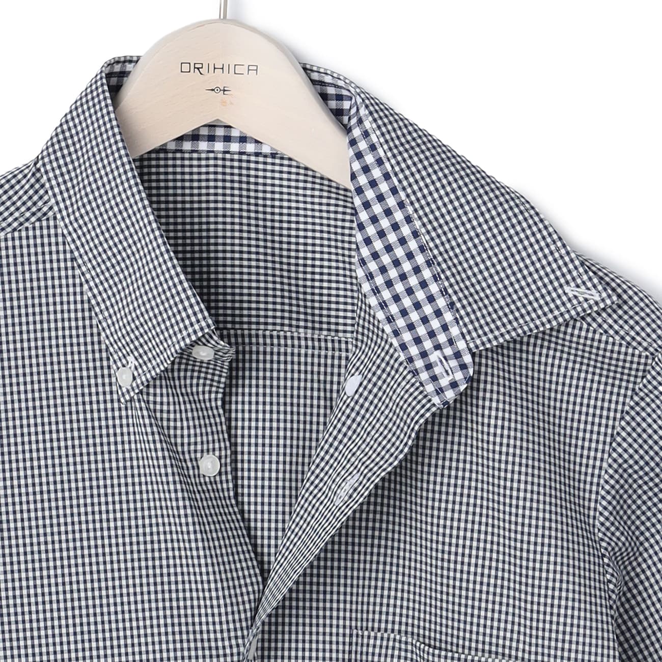 ギンガムチェックボタンダウン 半袖スマートビジカジシャツ O64 64susm4 Orihica 公式通販