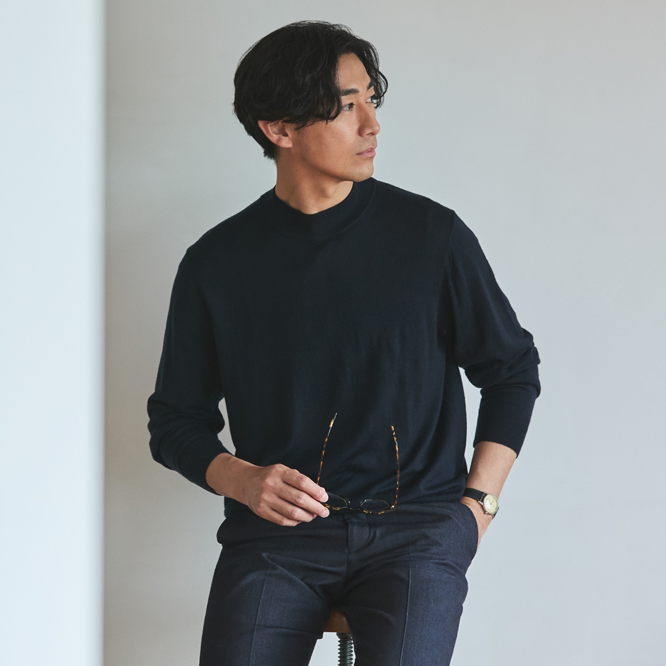 Begin公式WEB10月掲載アイテム＞ビズニット（BIZ KNIT） モック