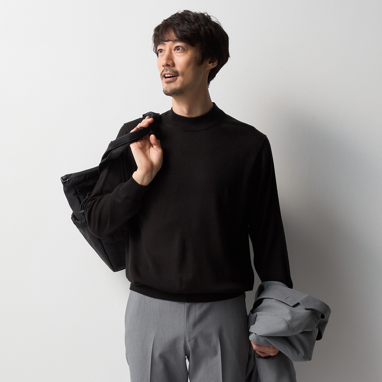 ＜Begin公式WEB10月掲載アイテム＞BIZ KNIT モックネック