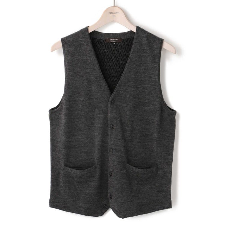 アウトレット 手洗い可 ウール100 無地ニットジレ メンズ O66 66auty804 Orihica 公式通販