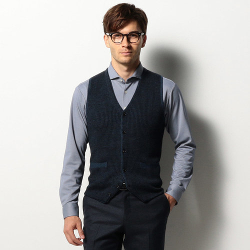 髪型 綺麗なニット ジレ メンズ