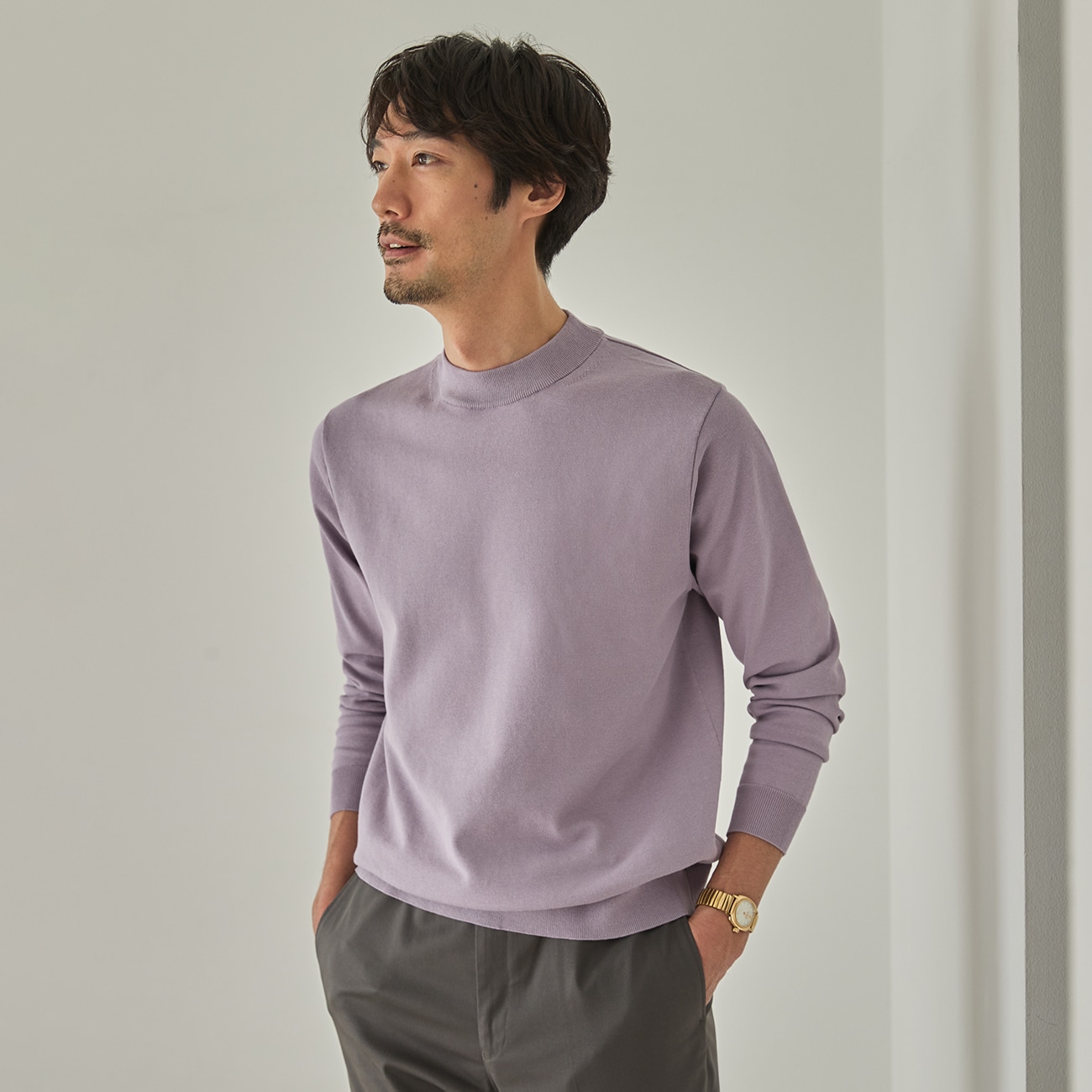 ビズニット（BIZ KNIT） ハイゲージモックネック