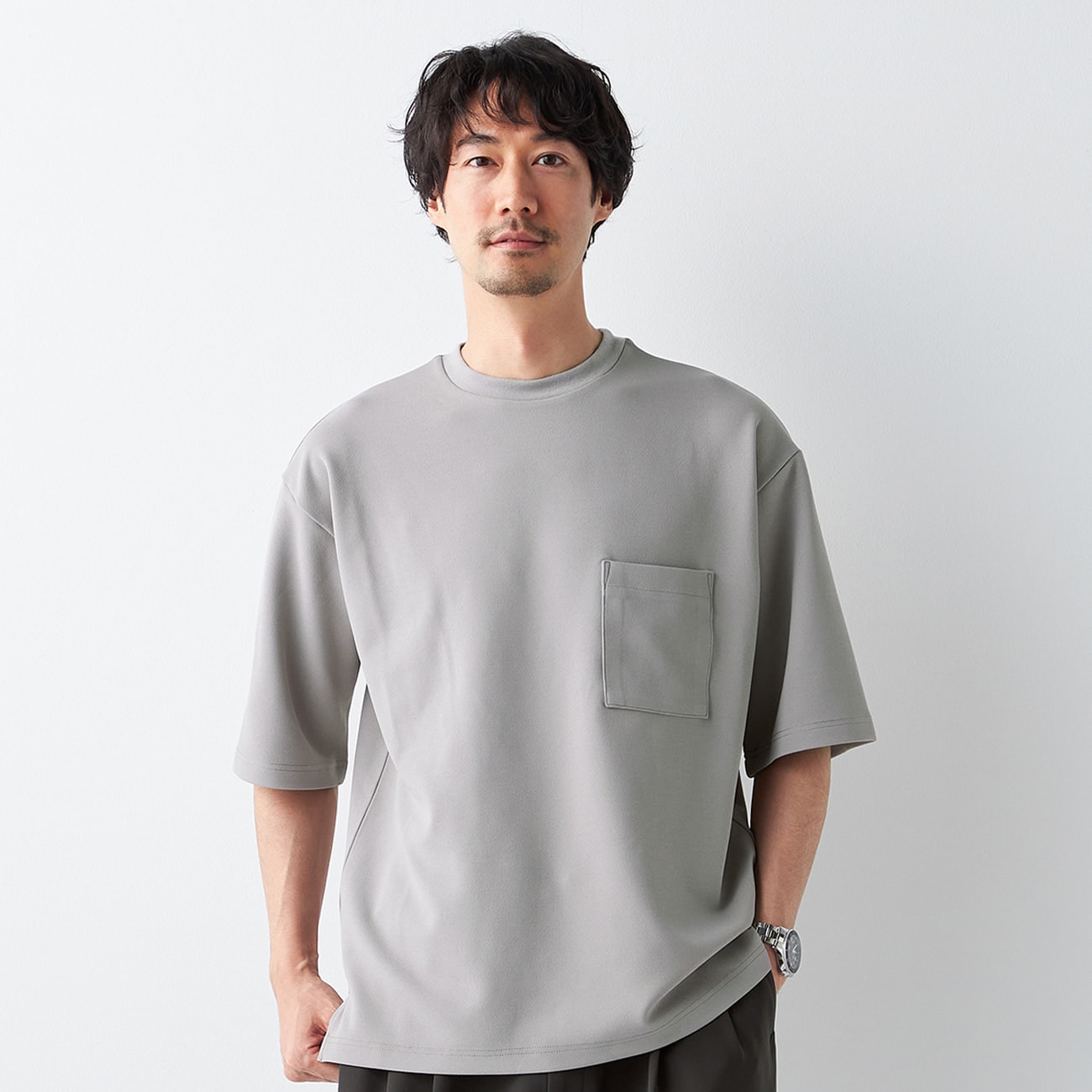 リラックススマートワークTシャツ カルゼ半袖|O68_68SUTY356 - ORIHICA