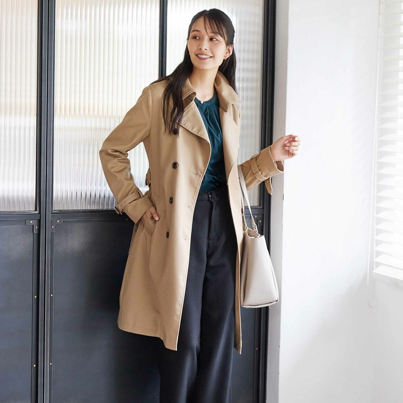 取外し可能ライナー付 ストレッチ ダブルトレンチコート O70 Gs50 Orihica 公式通販