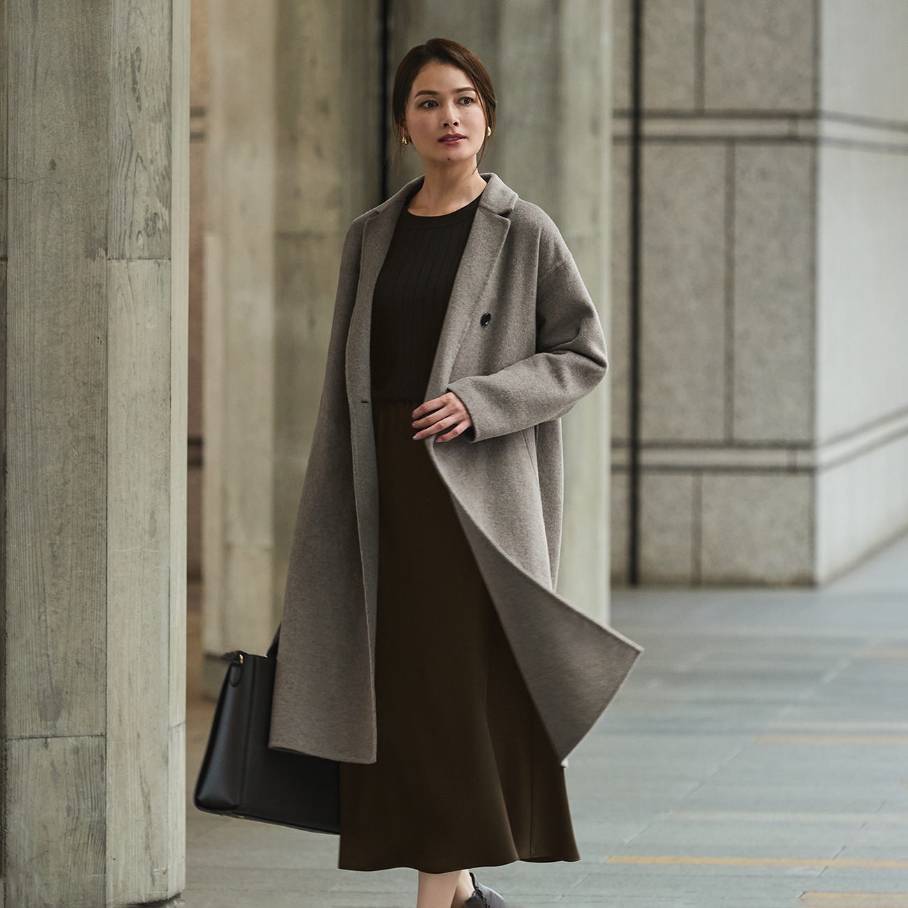 CITY TAILOREDコート ロング丈リバーコート