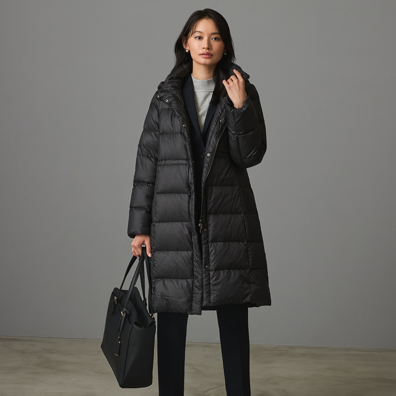 CITY TAILOREDコート フード付きダウン