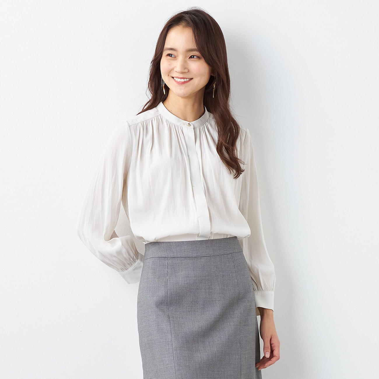 アウトレット]【WEB限定カラー展開あり】ORIHICA美ラクるブラウス 割繊