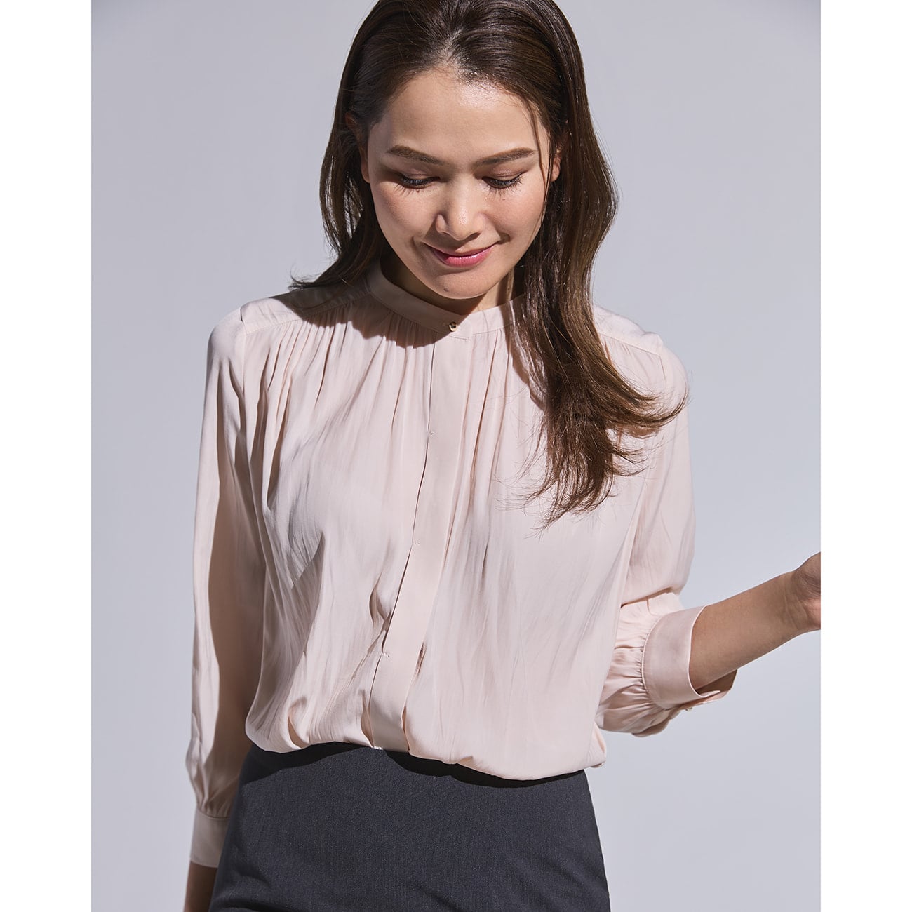 アウトレット]【WEB限定カラー展開あり】ORIHICA美ラクるブラウス 割繊