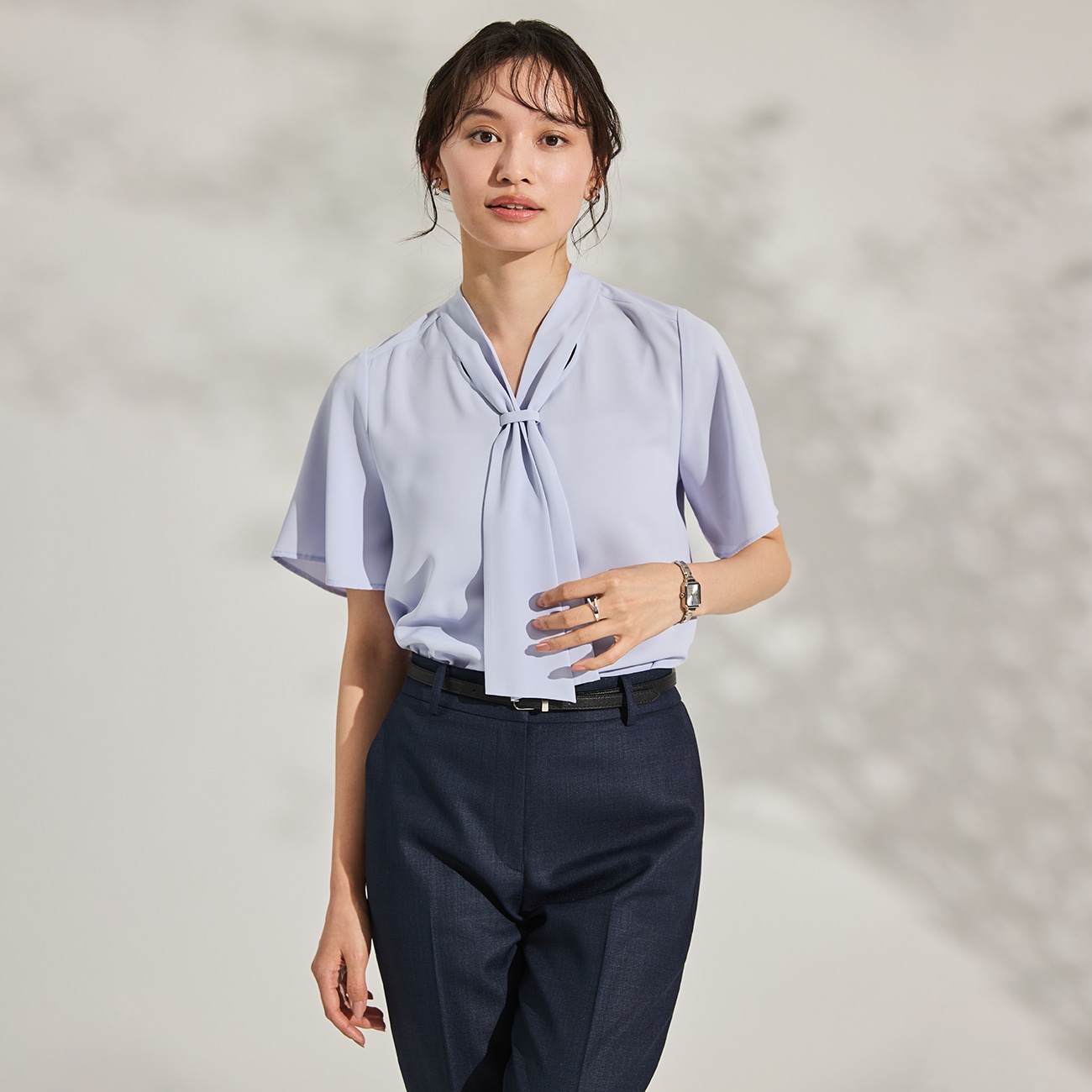 ＜CLASSY.ONLINE4月掲載アイテム＞ORIHICA美ラクるブラウス ボウタイ