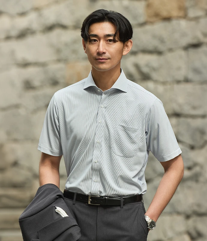 DRY×DRYワイシャツの着用写真