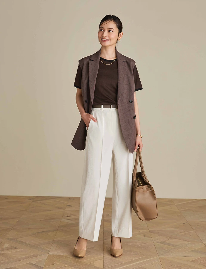 THE THIRD SUITS®ジレの夏用スタイリング画像
